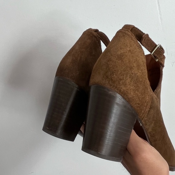 Frye Meghan Ankle Boots Women’s Size 10B Booties Brown Suede Heels - Picture 8 of 13